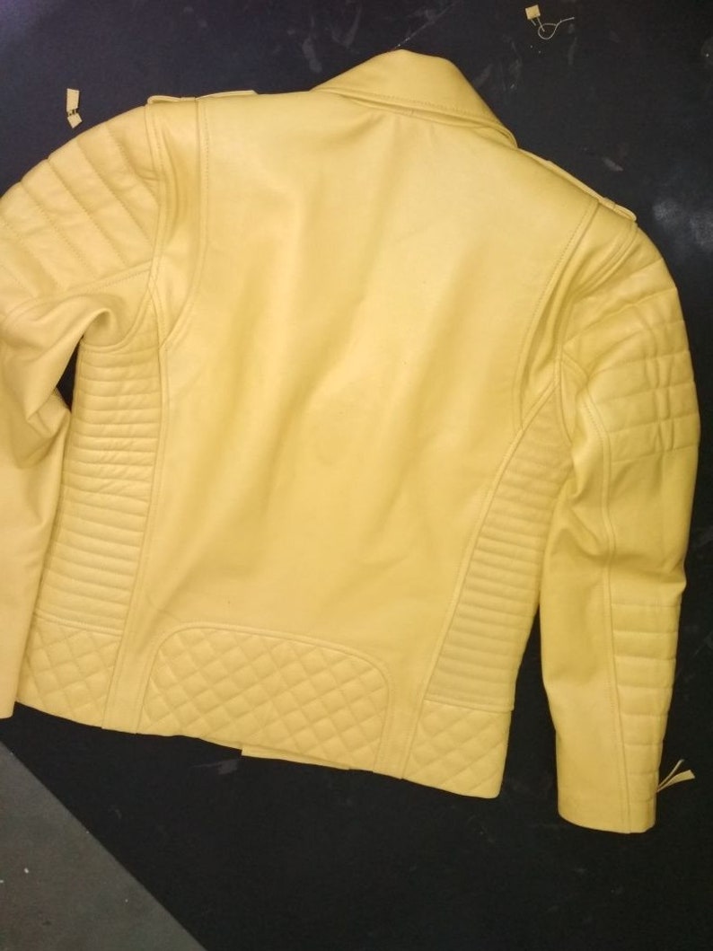 New Men's Guinuine Lambskin Leather Jacket Biker Etsy