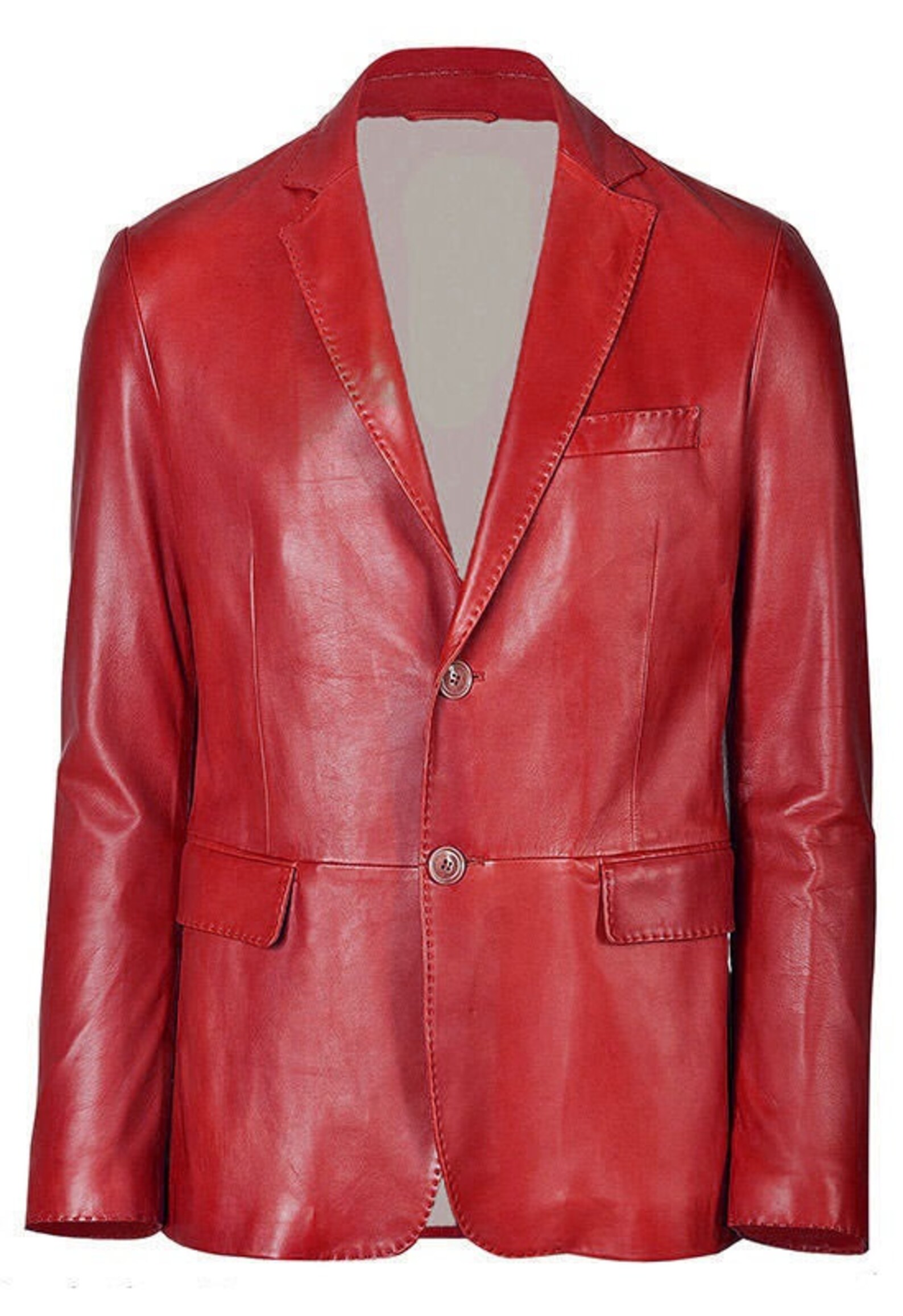 New Men's Genuine Lambskin Leather Blazer Slim Fit Regular | Etsy