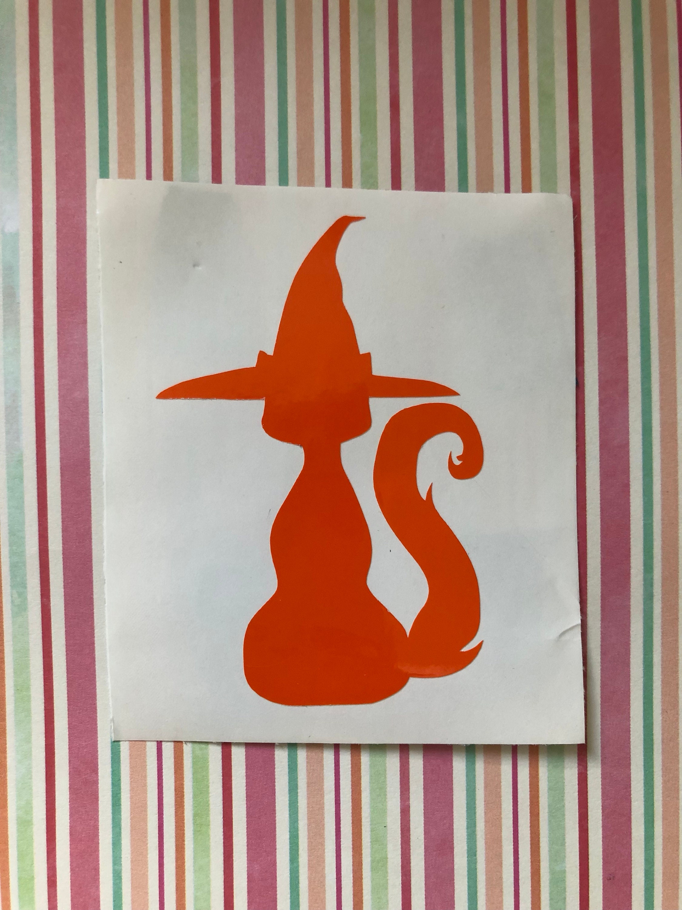 Witch Cat Vinyl Sticker - Etsy