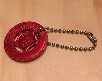 Custom Red Metal Typer Identification Medal