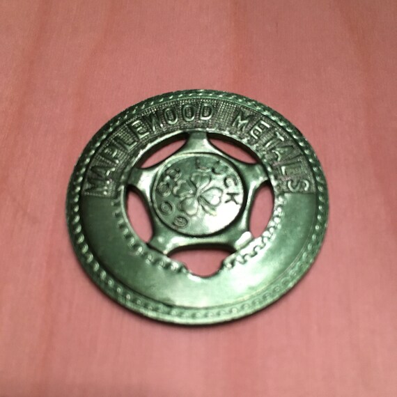 Custom Metal Typer Identification Good Luck Medal Token Coin Vintage