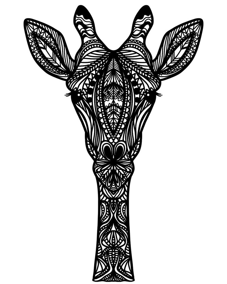 Download Zebra Lion Giraffe Mandala Papercutting Template Bundle | Etsy
