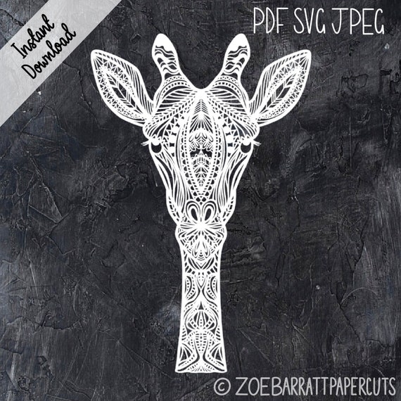 Download Giraffe Mandala Papercutting Template Svg Pdf Jpg