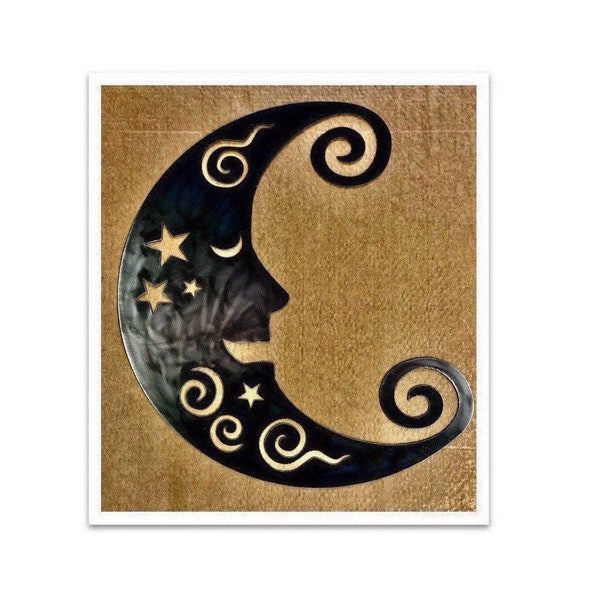 Metal Moon Wall Art Etsy