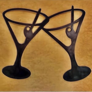Double Martini - Metal Wall Art