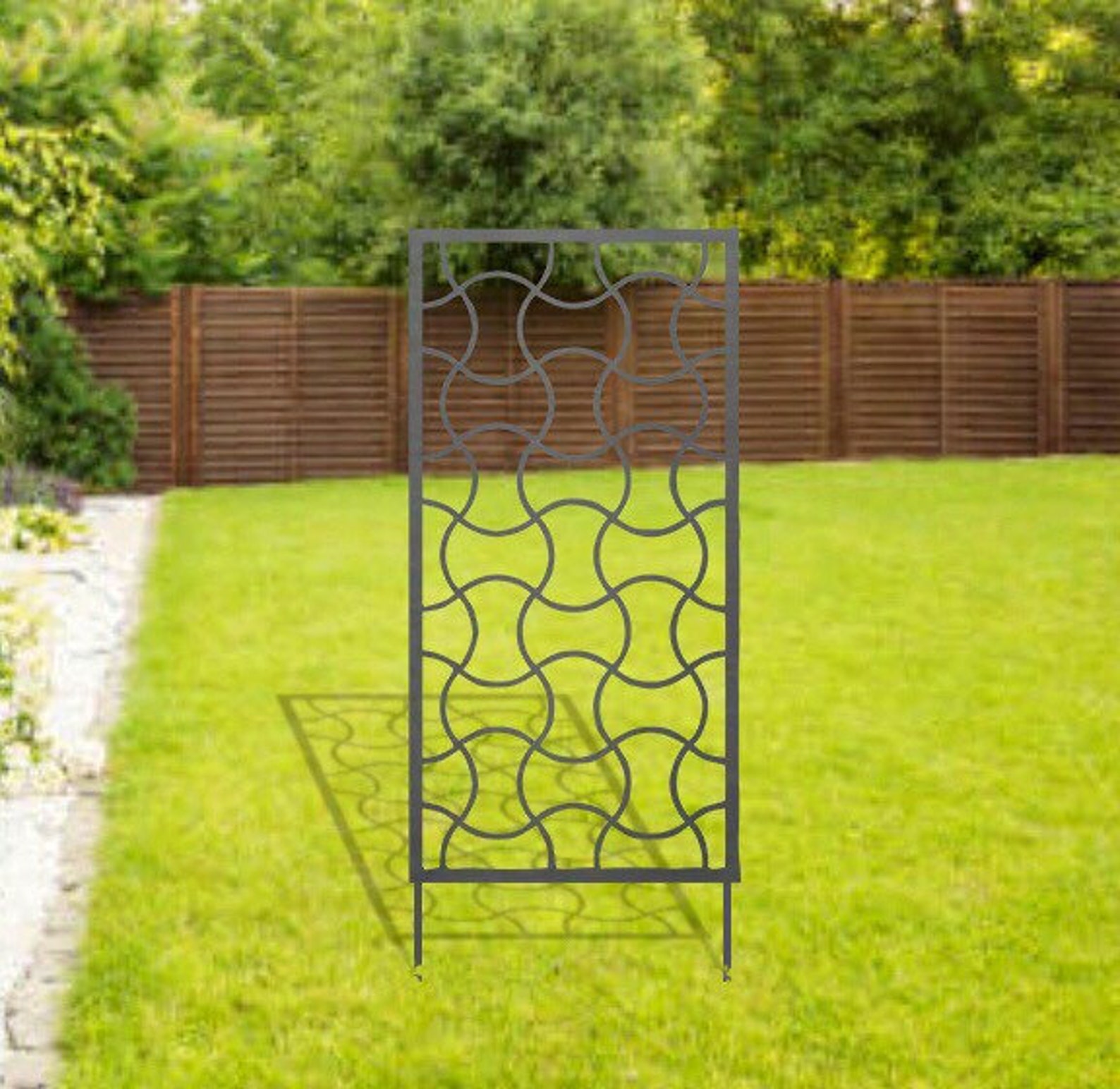 Wavy Metal Trellis/privacy Screen Etsy