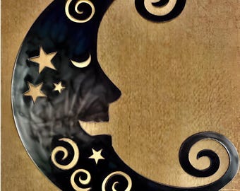 Man In The Moon - Metal Wall Art