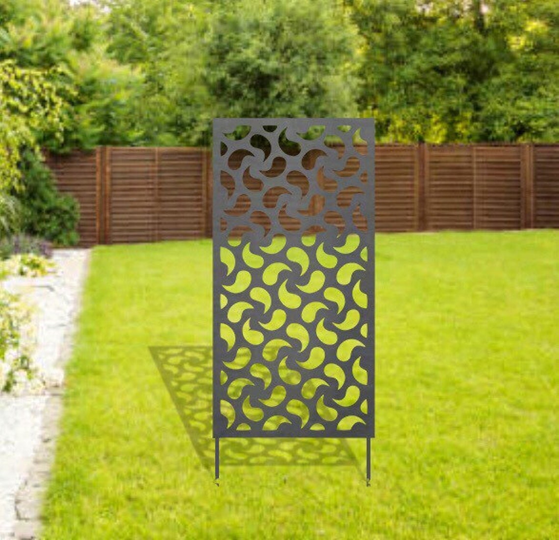 Pinwheel Metal Trellis/privacy Screen Etsy
