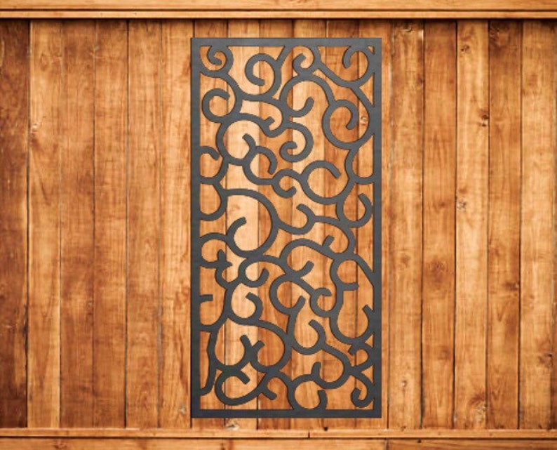 Curls Metal Trellis/privacy Screen Etsy