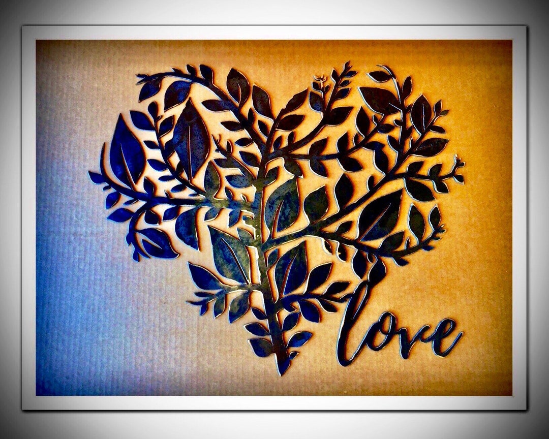 Heart/vine Metal Wall Art Etsy