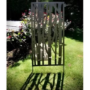 Birch Tree Metal Trellis/Privacy Screen