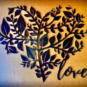Heart/Vine - Metal Wall Art