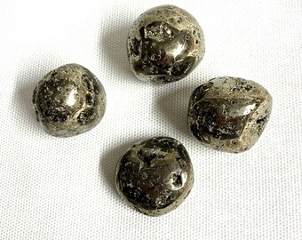 Tumbled Pyrite Stone AKA Fool's Gold  (#120) Pyrite Tumble      Only 4 Left