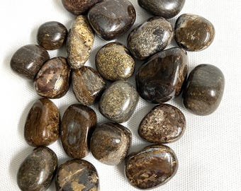 Tumbled Bronzite Stones  (#124) Bronzite Tumbled