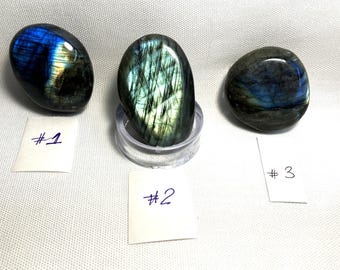Stunning Labradorite Palm Stones