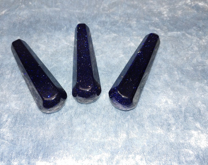 Blue Goldstone Pointed Wand