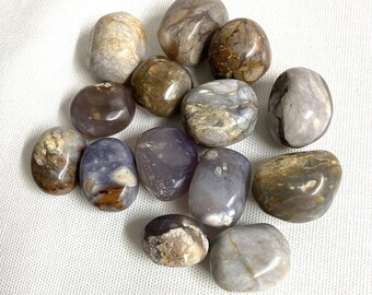 Purple Chalcedony Tumbled Stone (#111) Tumbled Purple Chalcedony