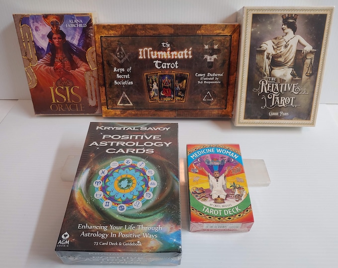 Tarot and Oracle Cards Group Six Assorted Decks