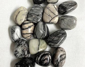 Spider Web Jasper Tumbled Stones  (132)  Tumbled Spider Web Jasper