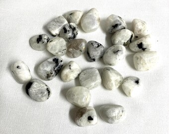 Rainbow Moonstone Tumbled Stone  (#103) Tumbled Rainbow Moonstone