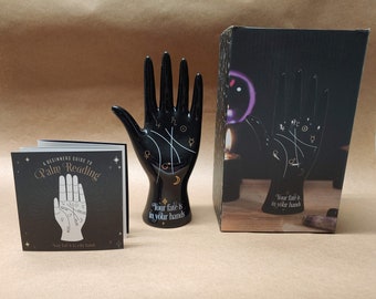 Ceramic Black Palmistry Hand