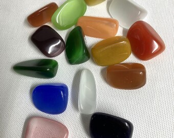 Cat's Eye Glass Tumbled (#76) Tumbled Glass Cat's Eye