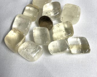 Calcite Yellow Tumbled Stone, (#25) Yellow Calcite Tumbled Stone