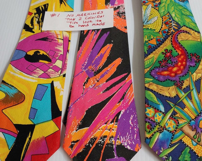 Men's Assorted Vintage Ties A total of 14 including Yves Saint Luarent,  Wild Kingdom, Morgan Hart to name a few