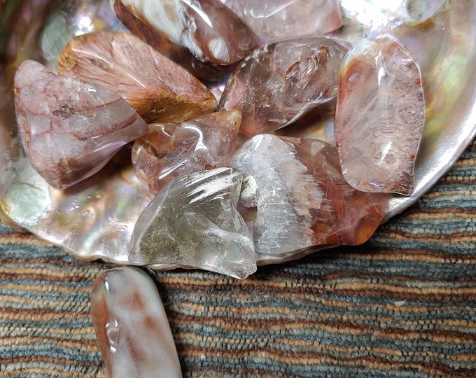 Amphibole Quartz / Angel Phantom Quartz Tumbled Stone (#61E)