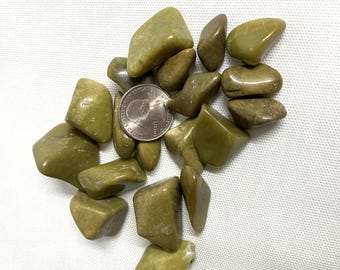 Green Opal Tumbled Stones  (#122) Tumbled Green Opal