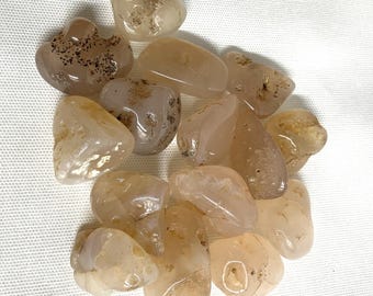 Pink Chalcedony Tumbled Stone  (#129)  Tumbled Pink Chalcedony