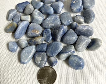 Blue Quartz Tumbled Stone (#117) Tumbled Blue Quartz