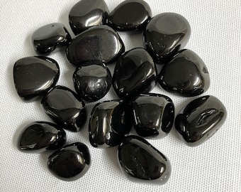 Jet Tumbled Stones (#86) Tumbled Jet