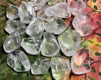Clear Crystal Quartz Tumbled Stone (#8) Tumbled Clear Crystal Quartz