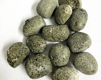 Epidote Rough Tumbled Stones  (#84) Rough Tumbled Epidote