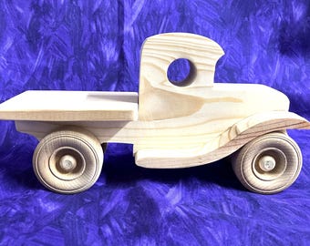 1940's Wooden Flat Bed Truck, Hand Made    Hand Made Wooden 1940's Flat Bed Truck