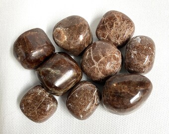 Hessonite Garnet Tumbled Stones (#165) Tumbled Hessonite Garnet