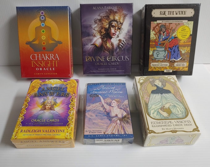 Tarot and Oracle Decks Six Assorted (Asst. #1)