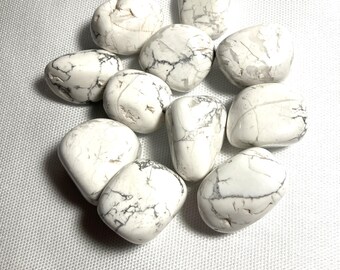 Howlite  Tumbled Stones  (#11) Tumbled Howlite