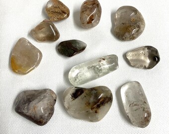 Lodolite Tumbled Stones  AKA as Garden Quartz   (#153) Garden Quartz AKA Lodolate