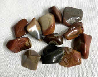Polychrome Jasper  AKA Desert Jasper Tumbled  Stone (#118) Desert Jasper Tumble AKA Polychrome Jasper