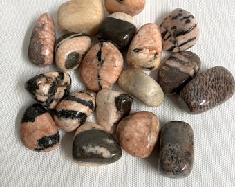Pink Zebra Jasper Tumbled Stones (55) Tumbled Pink Zebra Jasper