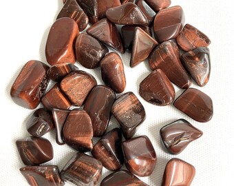 Red Tiger Eye Tumbled Stone  (#121) Tumbled Red Tiger Eye