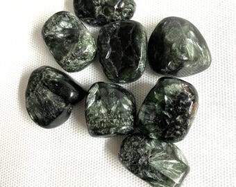 Seraphinite Tumbled Stone (#145)  Tumbled Seraphinite