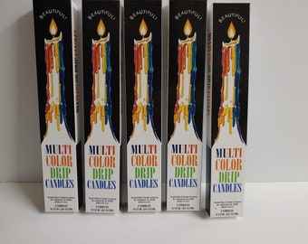 Multi Color Drip Candles