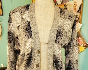Vintage grijstinten vest met knopen