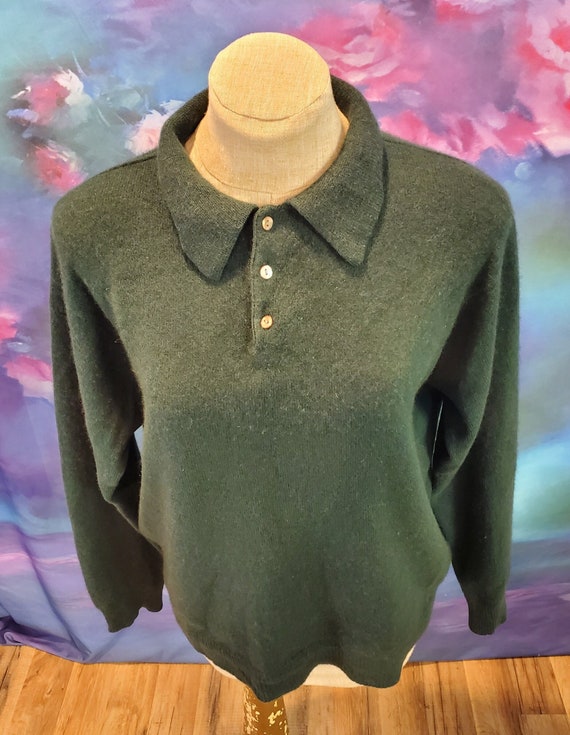 Green Cashmere Woods and Gray Sweater