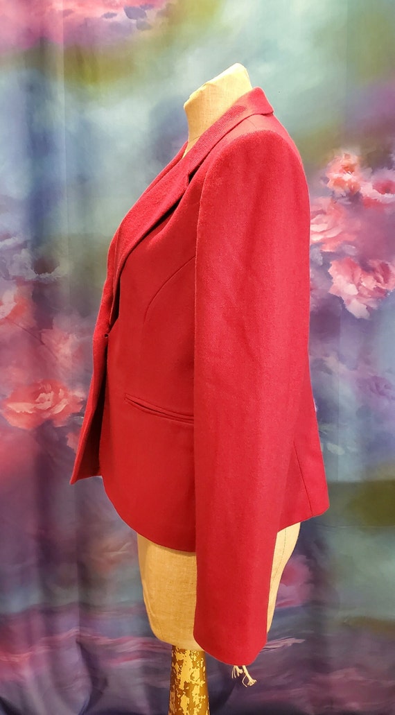 Raspberry Adolfo Studio Blazer, Size 12P - image 4