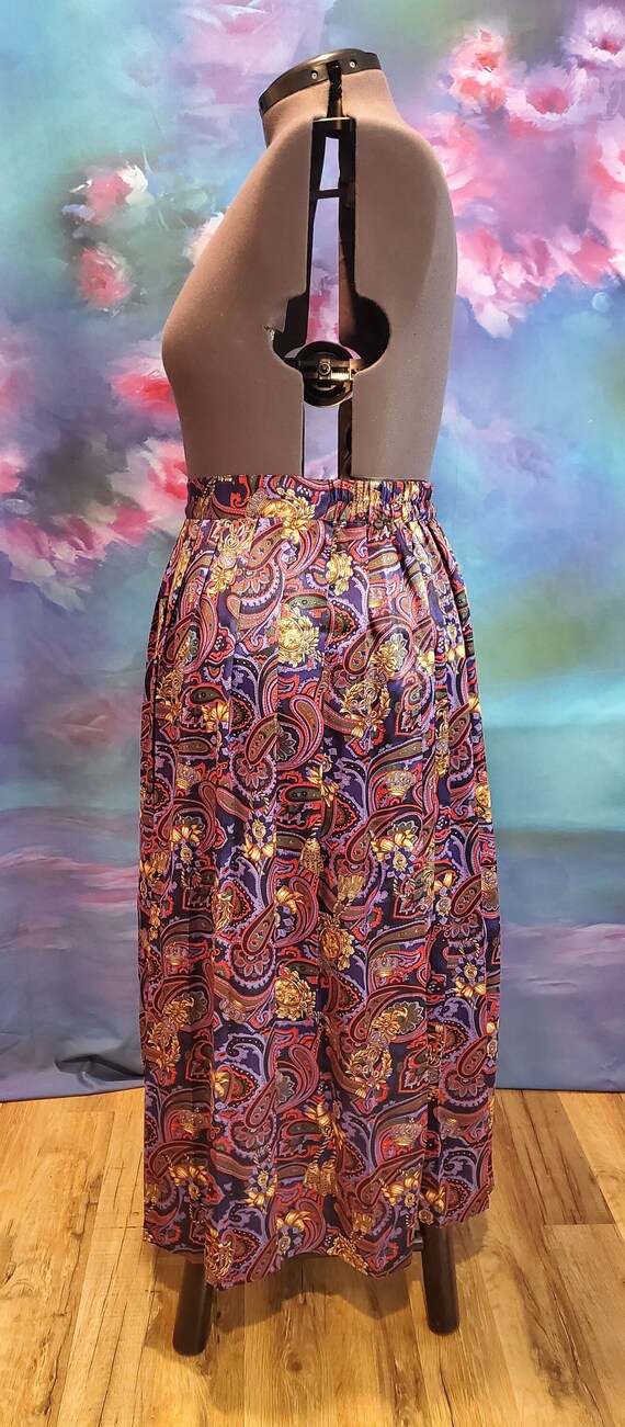 1980s Pleated Purple Skirt, 20W - image 5