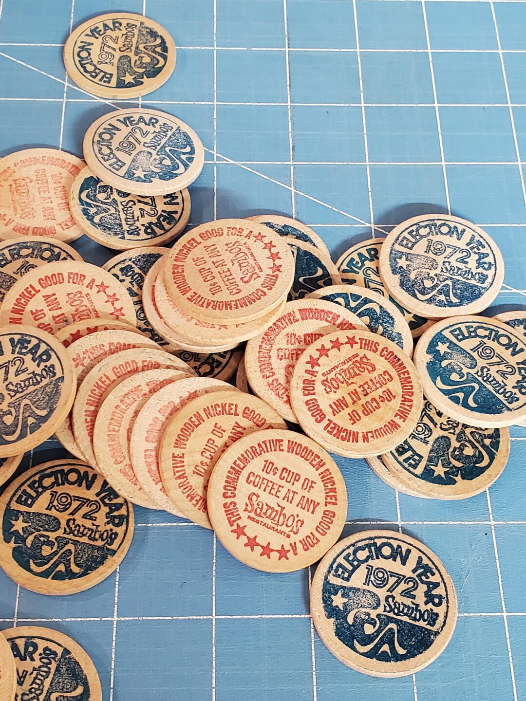 Coffee Tokens 1972 Election Sambo's Coffee Tokens. Sets of Five - Etsy